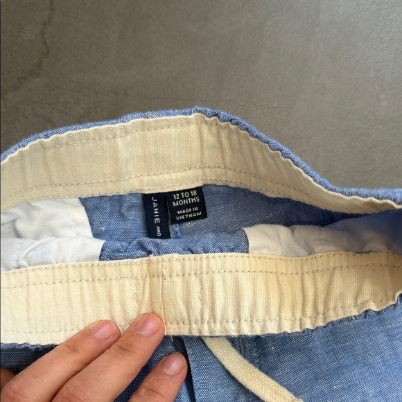 Janie and Jack White and Blue Striped Button Down Shirt - Picture 7 of 7